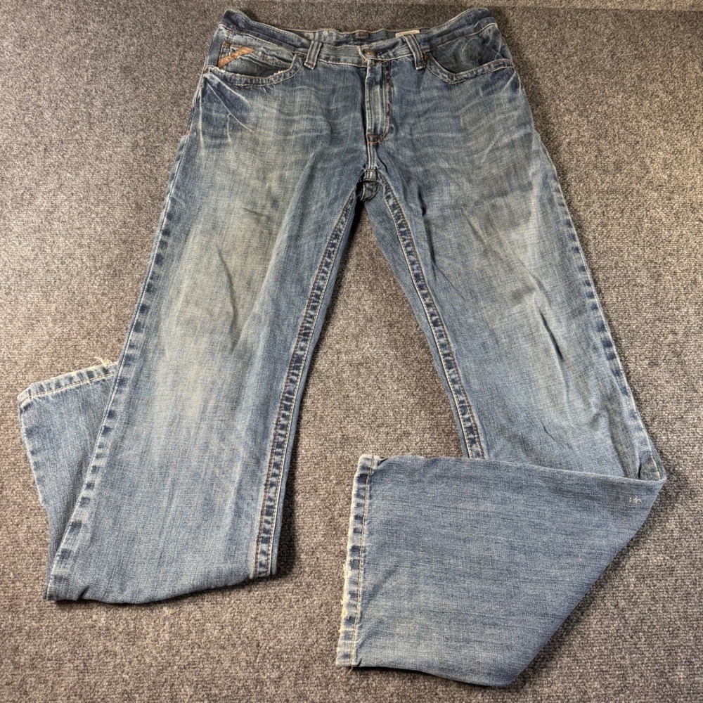 Ariat M-Series M1 Mens Straight Leg Jeans 34x36 Blue Medium Wash Denim